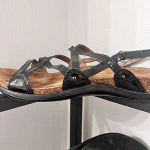 Dansko Black Jovie Slingback Sandals